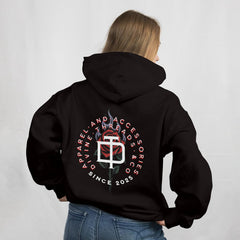 Divine Threads & Co Flaming Rose Hoodie