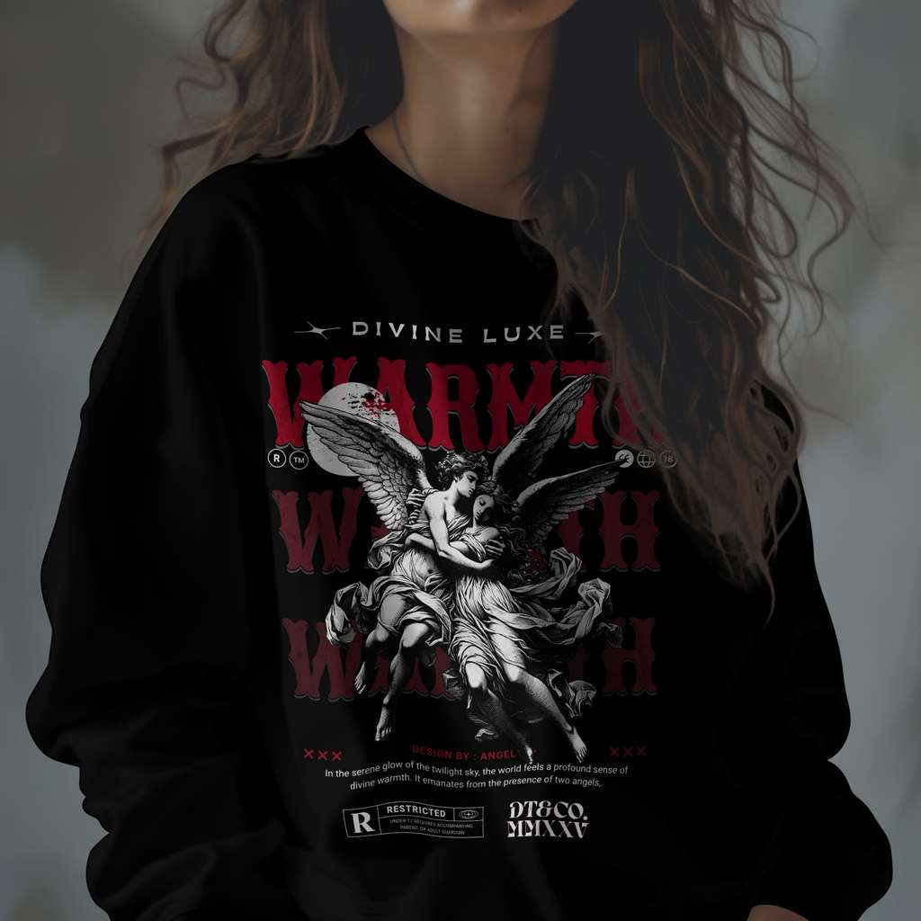 Sweatshirt comes in black