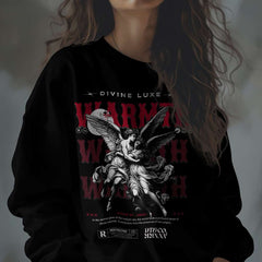 Sweatshirt comes in black