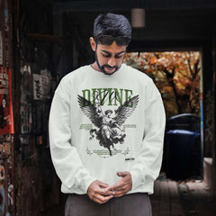 Sweatshirt comes in white